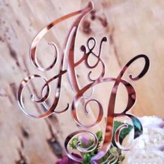 Laser Cut Decorative Letters Art Template Cake Topper Font CDR Free Vector File