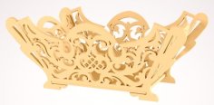 Laser Cut Decorative Storage Basket Wood Candy Basket CDR File