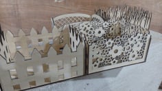 Laser Cut Decorative Storage Baskets 3D Puzzle CDR File