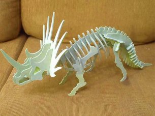 Laser Cut Dinosaur Toy for Kids Dinosaur 3D Skeleton Model Vector File