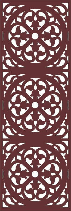 Laser Cut Divider Seamless Floral Grill Design Download Free Vector