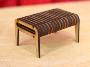 Laser Cut Dollhouse Furniture Miniature Table Design Vector File