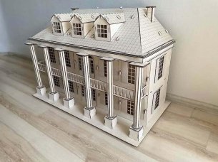 Laser Cut Dollhouse Model Architecture Template Vector File