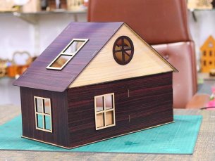 Laser Cut Dollhouse Plans Miniature Doll House Design Vector File