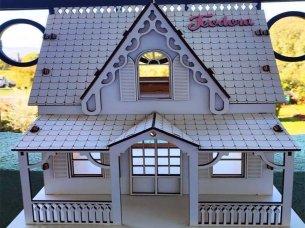 Laser Cut Dollhouse Plans Wooden Doll House Model Kit