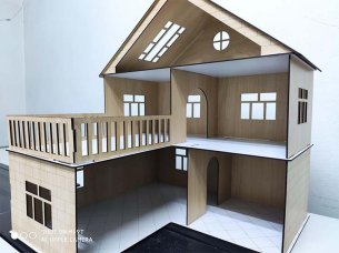 Laser Cut Dollhouse Plans Wooden Dollhouse Kit Dollhouse Plan