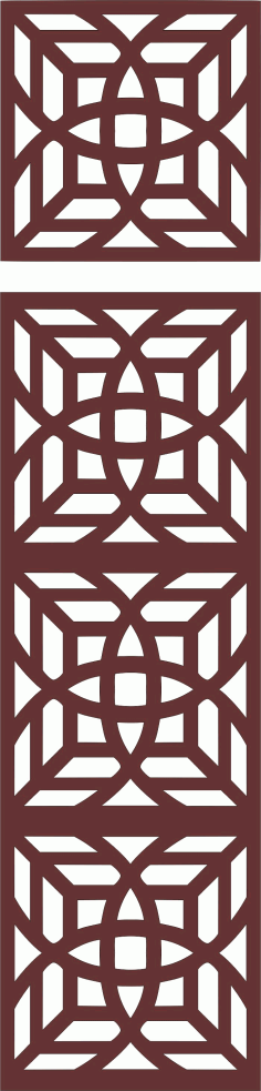 Laser Cut Drawing Room Jali Seamless Design DXF File