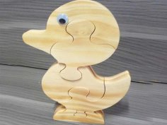 Laser Cut Duck Jigsaw Puzzle Kids Educational Toys Template Vector File