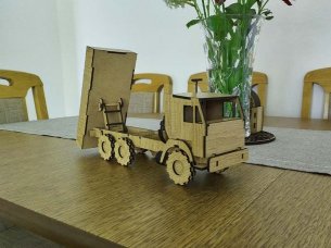 Laser Cut Dump Truck Toy Model Mechanical Kit 3D Puzzle Model