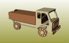 Laser Cut Dumper Truck Toy Model DXF and CDR File