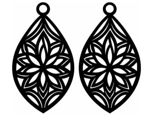 Laser Cut Earring Design Template Vector File