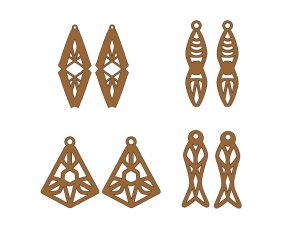 Laser Cut Earring Designs Jewelry Template Vector File