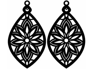 Laser Cut Earring Pattern Template Vector File