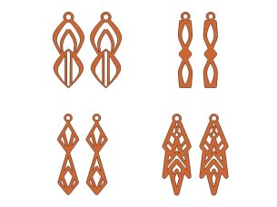 Laser Cut Earring Template Jewelry Vector File