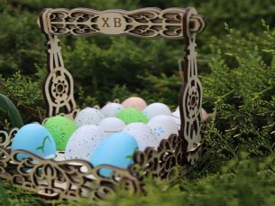 Laser Cut Easter Basket Egg Holder Egg Stand Template