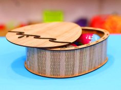 Laser Cut Easter Egg Box Wooden Egg Shape Easter Box 3mm Vector File