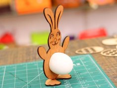 Laser Cut Easter Egg Holder Bunny Easter Egg Display Stand 3mm Vector File