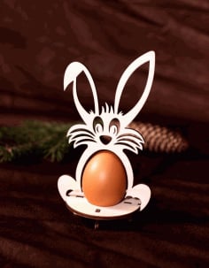 Laser Cut Easter Eggs Rabbit Stand Free CDR Vectors File