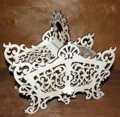 Laser Cut Easter Storage Basket Plywood Candy Basket DXF File