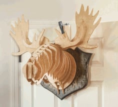 Laser Cut Elk Wall Head Decor Deer Head On Wall CDR File