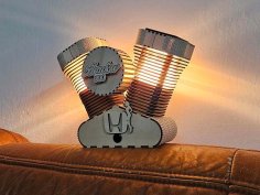 Laser Cut Engine Table Lamp Harley Davidson Night Light Lamp Vector File