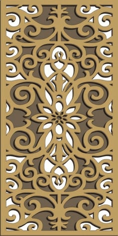 Laser Cut Fancy Door Screen Panel CDR Vectors File