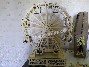 Laser Cut Ferris Wheel 3D Puzzle Model Kit
