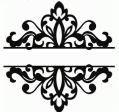 Laser Cut Floral Pattern Design Art Free Vector DXF File