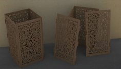 Laser Cut Floral Pattern Openwork Box CDR File