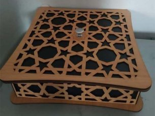 Laser Cut Gift Box Wooden Partition Box for Dry Fruits