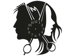 Laser Cut Hairdresser Vinyl Clock Saloon Wall Clock Design