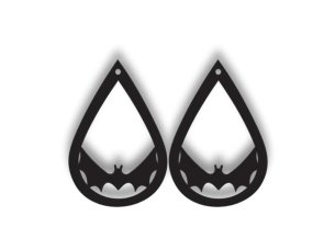 Laser Cut Halloween Bat Earring Design Halloween Jewelry Vector File