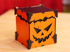 Laser Cut Halloween Box Pumpkin Gift Box 3mm Vector File