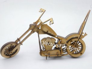 Laser Cut Harley Davidson Easy Rider Captain America Chopper 3D Puzzle Bike Model