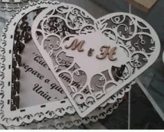 Laser Cut Heart Box CDR File