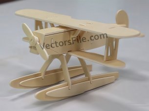 Laser Cut Heinkel He 51 Aircraft 3D Wooden Puzzle Airplane Toy Model Kit