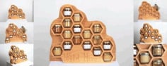 Laser Cut Honey Shelf Laser Cut DXF File