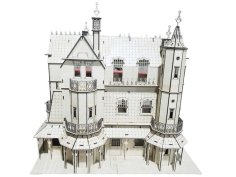 Laser Cut Hound of the Baskervilles House Model Castle Model Vector File