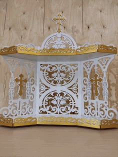 Laser Cut Iconostasis Shelf For Icons 3mm CDR File