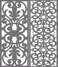 Laser Cut Indoor Panel Room Divider Decorative Privacy Partition DXF File