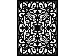 Laser Cut Jali Pattern Design Room Divider Screen Panel