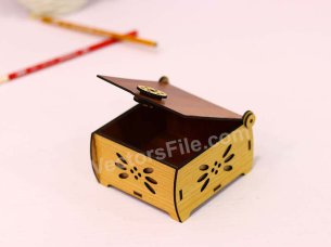 Laser Cut Jewelry Box with Lock Wooden Gift Box Design