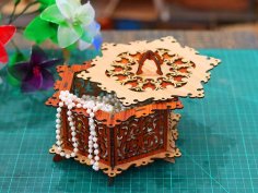 Laser Cut Jewelry Box Wooden Gift Box Idea 3mm Vector File