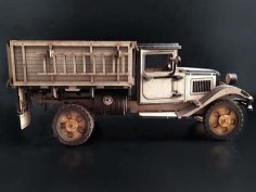 Laser Cut Kamaz Military Truck Vehicle 3D Puzzle Model Kit Vector File