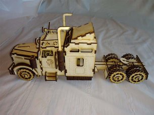 Laser Cut Kenworth W900 3D Model Kit Toy Truck Puzzle