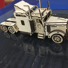 Laser Cut Kenworth W900s Truck Free CDR Vectors File