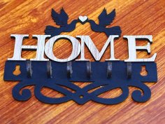 Laser Cut Key Holder Home Key Hook Wall Mounted Key Organizer 3mm Vector File