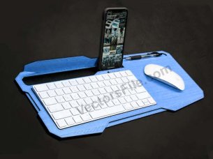 Laser Cut Keyboard Wooden Stand With Mouse Pad