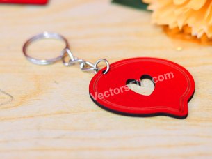 Laser Cut Keychain Design Valentines Day Gift Ideas