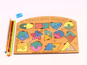 Laser Cut Kids Educational Jigsaw Puzzle Level 2 Board